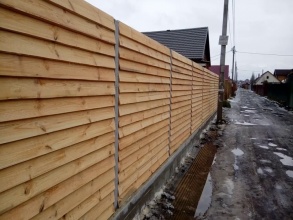 Деревянный забор елочка 150 метров фото в Власихе